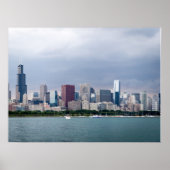 Atemberaubende Chicago Skyline Bilder Poster (Vorne)