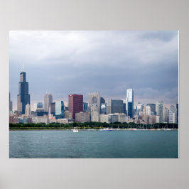 Atemberaubende Chicago Skyline Bilder Poster