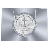 Atemberaubende CHRISTLICHE, Personalisierte Hochze Große Geschenktüte (Rückseite)