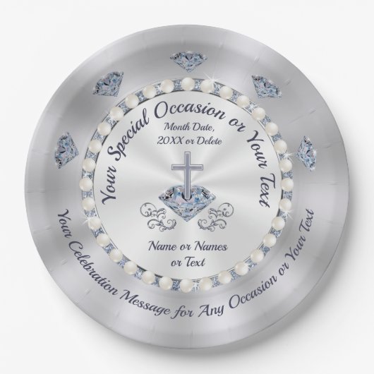 Atemberaubende, Christliche Teller, JEDER Anlass Pappteller (Vorderseite)