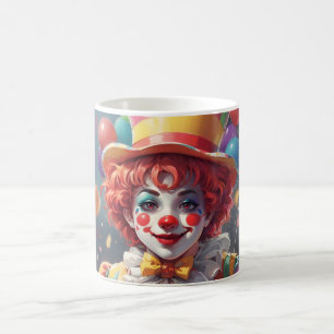 Atemberaubende Clown-Tasse für Monogramm Kaffeetasse