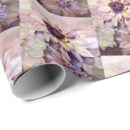 Atemberaubende Dahlia-Blume Geschenkpapier (Rolleneckpunkt)