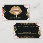 Atemberaubende Damaskus Gold Lippen Makeup Artist Visitenkarte (Vorne/Hinten)