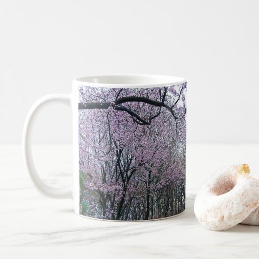 🌸 ↷ Atemberaubende dazzling Kirschblüten fabelhaf Kaffeetasse (Mit Donut)