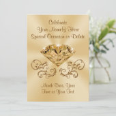 Atemberaubende Diamant-Einladungen PERSONALISIERT Einladung (Stehend Vorderseite)