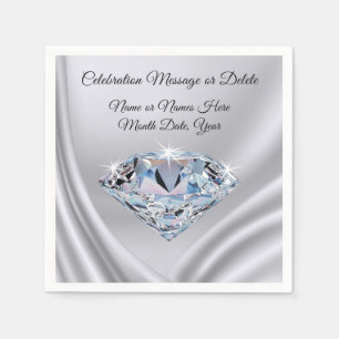 Atemberaubende Diamantenhochzeit Napkins oder irge Serviette