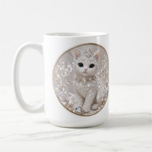 Atemberaubende Diamond Princess Katze Luxusartik Kaffeetasse