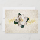 Atemberaubende Dunkelgrüne und Elfenbeinige Hochze Einladung (Rückseite)