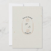 Atemberaubende Einladung zur Hochzeit, grün, creme (Rückseite)