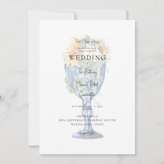 Atemberaubende Einladung zur Hochzeit im toskanisc (Vorderseite)