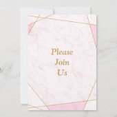 Atemberaubende Einladung zur Hochzeit, rosa Marmor (Rückseite)