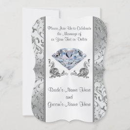 Atemberaubende Einladung zur Hochzeit von Diamante
