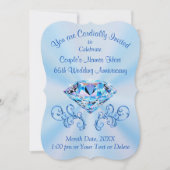 Atemberaubende Einladungen zum 65. Hochzeitstag (Vorderseite)