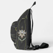 Atemberaubende elegante Lotus-Blume. Crossbody Bag (Rechts)