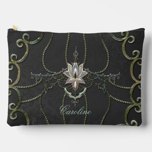 Atemberaubende elegante Lotus-Blume. Zubehörtasche (Vorderseite)