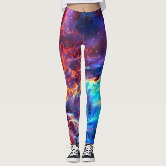 Atemberaubende Farbe Composite-Star-Nebel Leggings (Vorderseite)