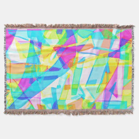 Atemberaubende Farben des geometrischen Musters Decke (Vorderseite)
