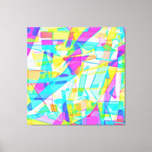 Atemberaubende Farben des geometrischen Musters Leinwanddruck (Vorderseite)