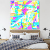 Atemberaubende Farben des geometrischen Musters Leinwanddruck (Insitu (Schlafzimmer))