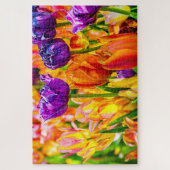 Atemberaubende Farben Schöne Tulip Blume Puzzle (Vertikal)