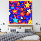 "Atemberaubende farbenfrohe Sterne". Jetzt kaufen Leinwanddruck (Insitu (Schlafzimmer))