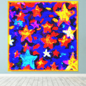 "Atemberaubende farbenfrohe Sterne". Jetzt kaufen Leinwanddruck (Insitu (Holzboden))