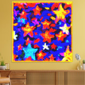 "Atemberaubende farbenfrohe Sterne". Jetzt kaufen Leinwanddruck (Insitu (Wohnzimmer))