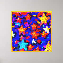 "Atemberaubende farbenfrohe Sterne". Jetzt kaufen Leinwanddruck