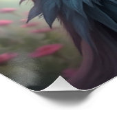 Atemberaubende Feathered Pink Fairy Art Poster (Ecke)