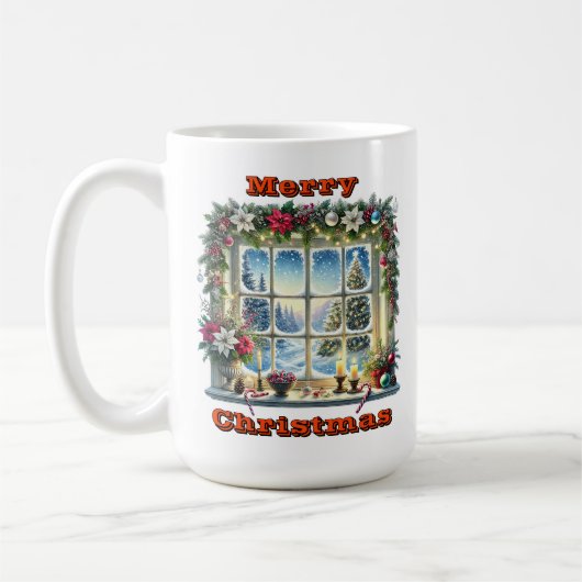 Atemberaubende Feiertagsfenster Kaffeetasse (Links)