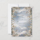 Atemberaubende Florals mit goldener Hochzeit RSVP Karte (Vorderseite)