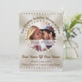 Atemberaubende FOTO-Cards für Hochzeiten, Einladung (Stehend Vorderseite)