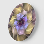 Atemberaubende Fraktal-Blume Acrylwand-Uhr Große Wanduhr (Winkel)