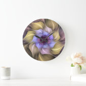 Atemberaubende Fraktal-Blume Acrylwand-Uhr Große Wanduhr (Zuhause)