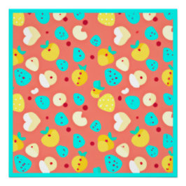 Atemberaubende Fruchtmuster Kunst Poster