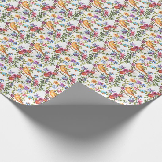 ATEMBERAUBENDE GELBGEBURTE WALDFLÜSSE GESCHENKPAPIER (Ecke)