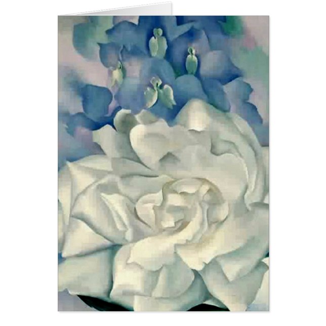 Atemberaubende Georgia O'Keefe weiße Rose und (Vorne)