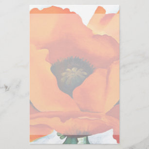 Atemberaubende Georgia O'Keeffe abstrakte orange Briefpapier