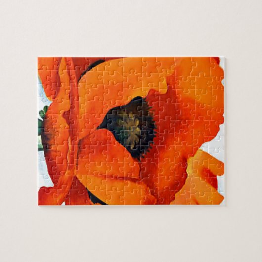 Atemberaubende Georgia O'Keeffe Rot-Mohnblume Puzzle (Horizontal)