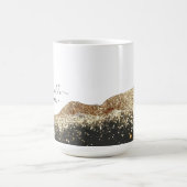 Atemberaubende Glitzer-Skripte für Schwarz und Gol Kaffeetasse (Mittel)