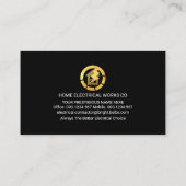 Atemberaubende Gold-Icons Power-Linie Visitenkarte (Rückseite)