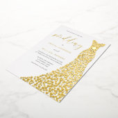 Atemberaubende Gold Liebe Herzerkrankung Hochzeit Folieneinladung (Gedreht)