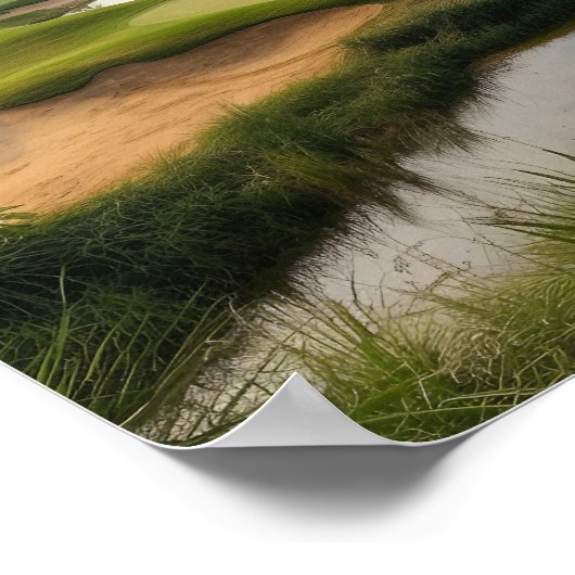 Atemberaubende Golfplatzlandschaft Poster (Ecke)