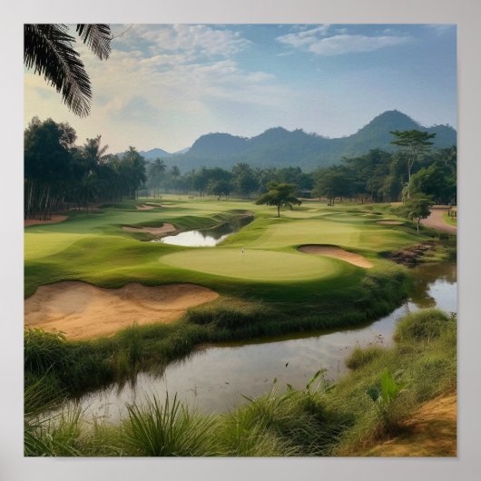 Atemberaubende Golfplatzlandschaft Poster (Vorne)