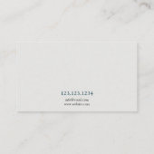 Atemberaubende Graue und Aquamarine Mandala Massag Visitenkarte (Rückseite)