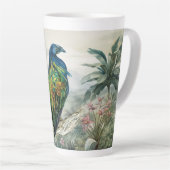 Atemberaubende handlackierte Nicobar-Taube Latte-T Milchtasse (Rechte Ecke)