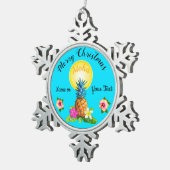 Atemberaubende hawaiianische Weihnachtsschmuck PER Schneeflocken Zinn-Ornament (Rechts)