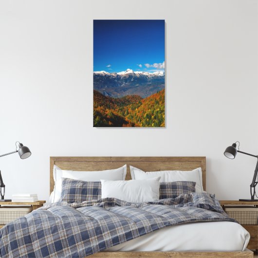 Atemberaubende Herbstkulisse Blick auf Triglav Leinwanddruck (Insitu (Schlafzimmer))