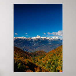 Atemberaubende Herbstlandschaft auf dem Triglav Poster