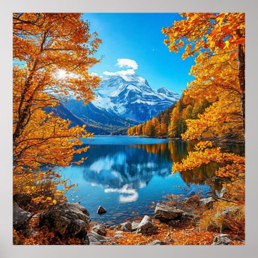 Atemberaubende Herbstlandschaft Poster (Vorne)